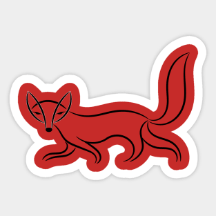 Christmas Fox Sticker